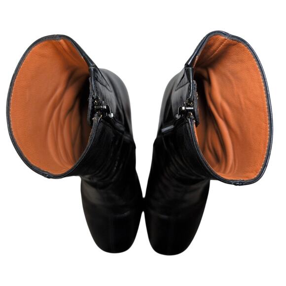 Sézane‎ Les Souliers Black Leather Ankle Boots Block Heel Women 6/EU 36 French - Picture 5 of 8